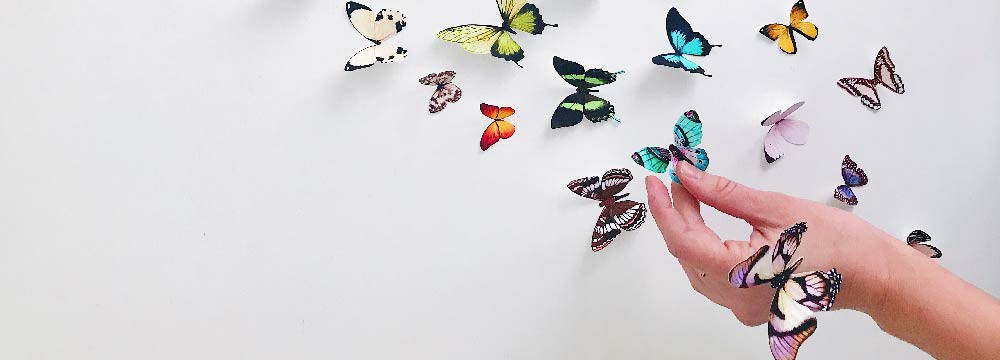 Pegatina mariposa, stickers nature y deco para personalizar